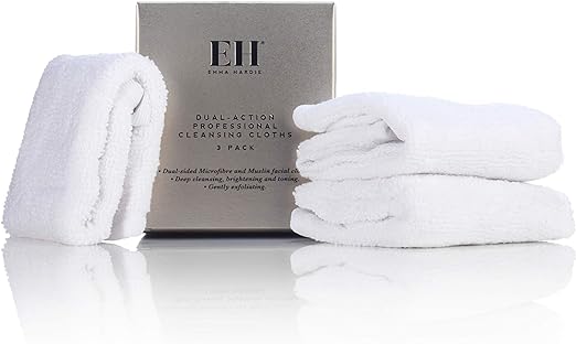 Emma Hardie 3 Pack Dual Action Microfibre & Muslin Cleansing Cloths