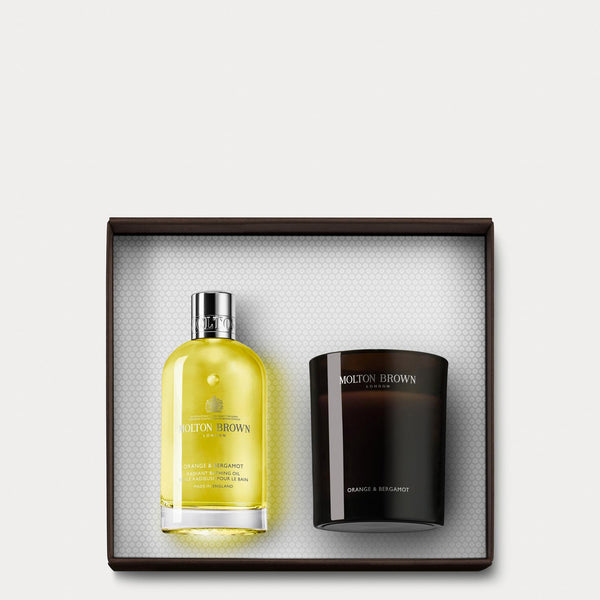 Molton Brown Orange & Bergamot Signature Candle & Bathing Oil Gift Set