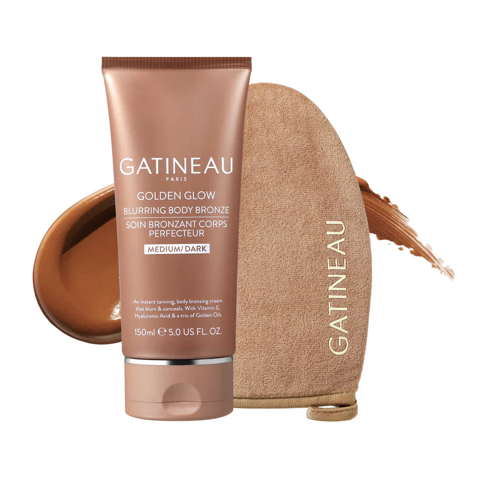 Gatineau Golden Glow Blurring Body Bronze & Mitt Duo (medium dark) - 150ml