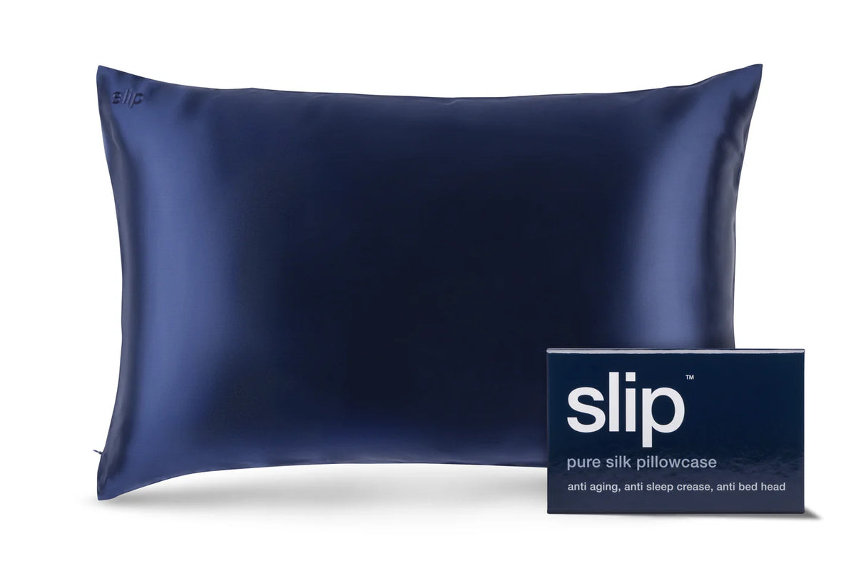 SLIP Navy Queen Zippered Pillowcase