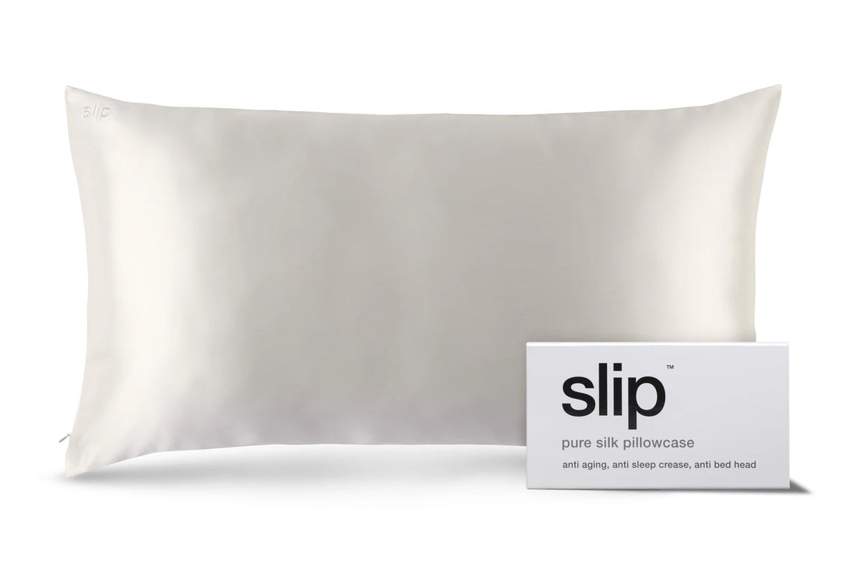SLIP White King Zippered Pillowcase