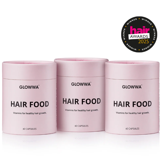 GLOWWA Hair Food - Hair Vitamins - 3 Month Supply