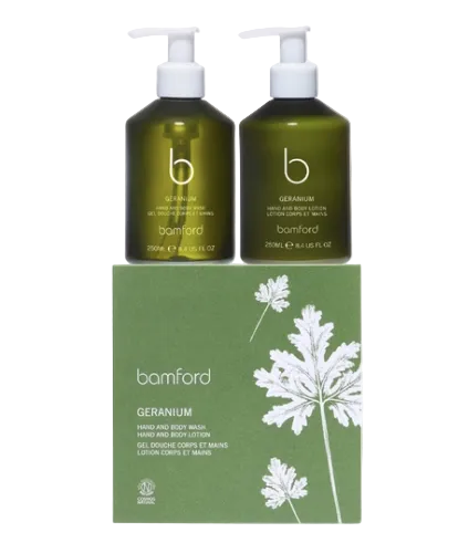 Bamford Geranium Duo Gift Set - 2 x 250ml